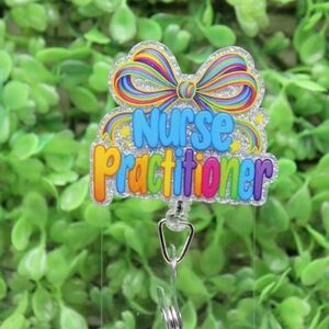 Colorful Nurse Practitioner Badge Reel